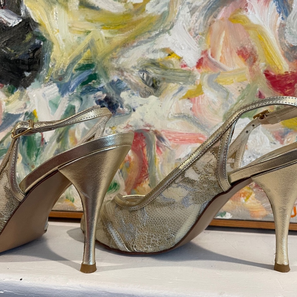 Stuart Weitzman Heels Gold, Size 7